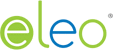 eleo green white and blue logo