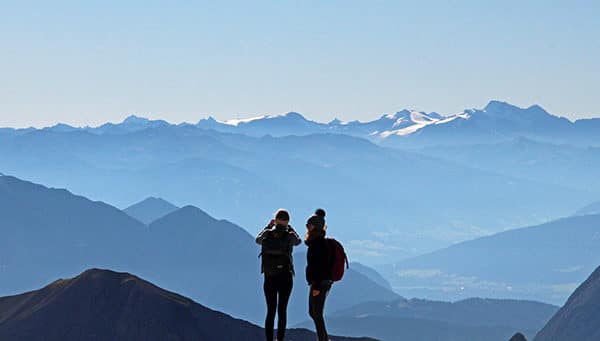 clear sky view from mountain top