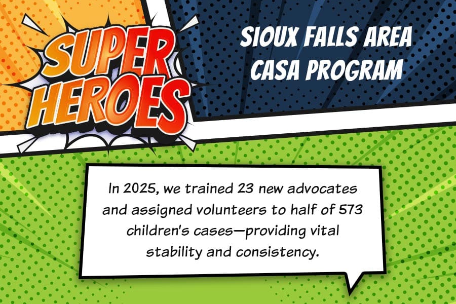 Sioux Falls Area CASA Program superhero