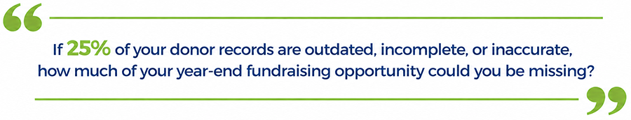 eleo nonprofit blog data is donations quote 25 percent